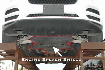 Engine splash shield
