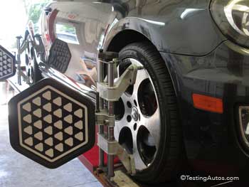 Performing the wheel alignment