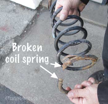 Broken coil spring