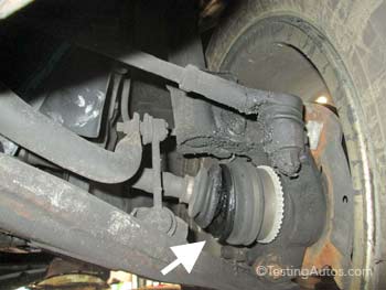 Broken CV axle boot