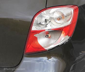 Broken taillight assembly