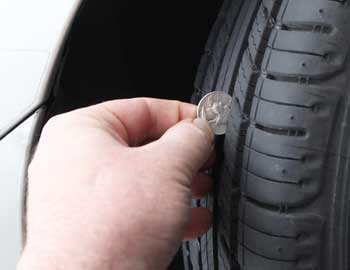 Checking tire tread
