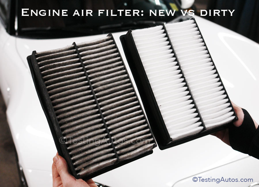 How often should an engine air filter be changed?