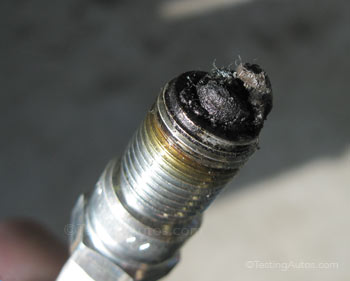 Fouled spark plug