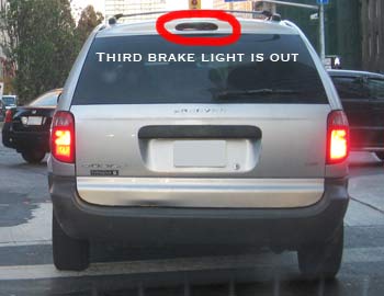 Third brake light is not working