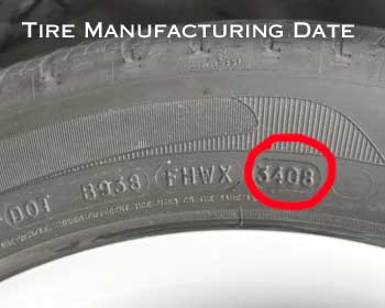 Production date on the tire DOT number