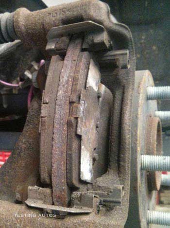 Worn out brake pads