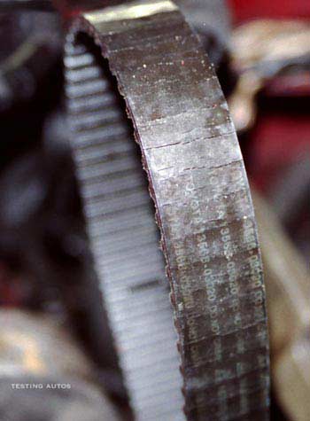 Cracked timing belt