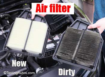 New and dirty air filters