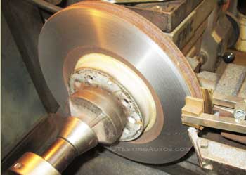 Resurfacing a brake rotor