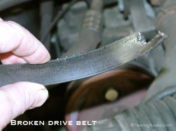 Broken drive belt