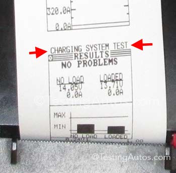 Charging system test