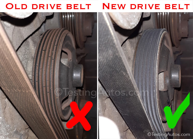 When should a drive belt be replaced in your car?