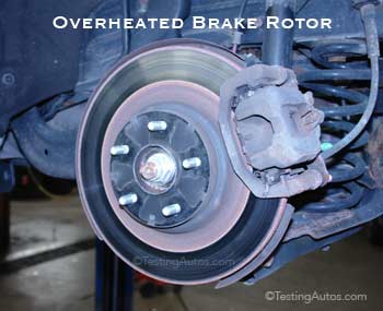 Overheated brake rotor