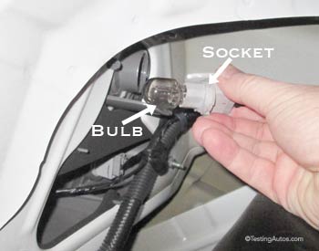 Removing the taillight bulb