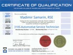 Vlad Samarin's ASE Master Certificate